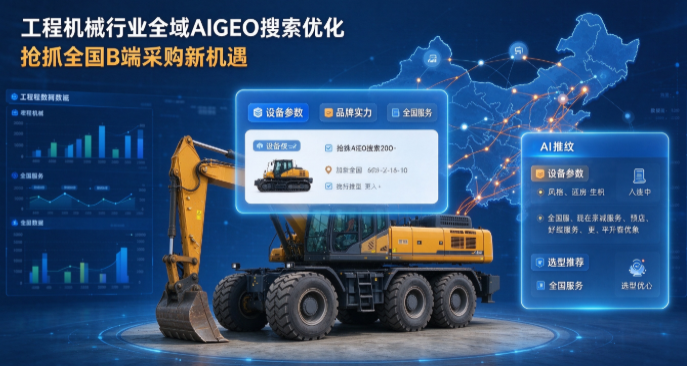 攻略宝吉易鸥 AIGEO 发布工程机械行业全域搜索优化解决方案，全业态AIGEO服务商面向全国企业开放服务